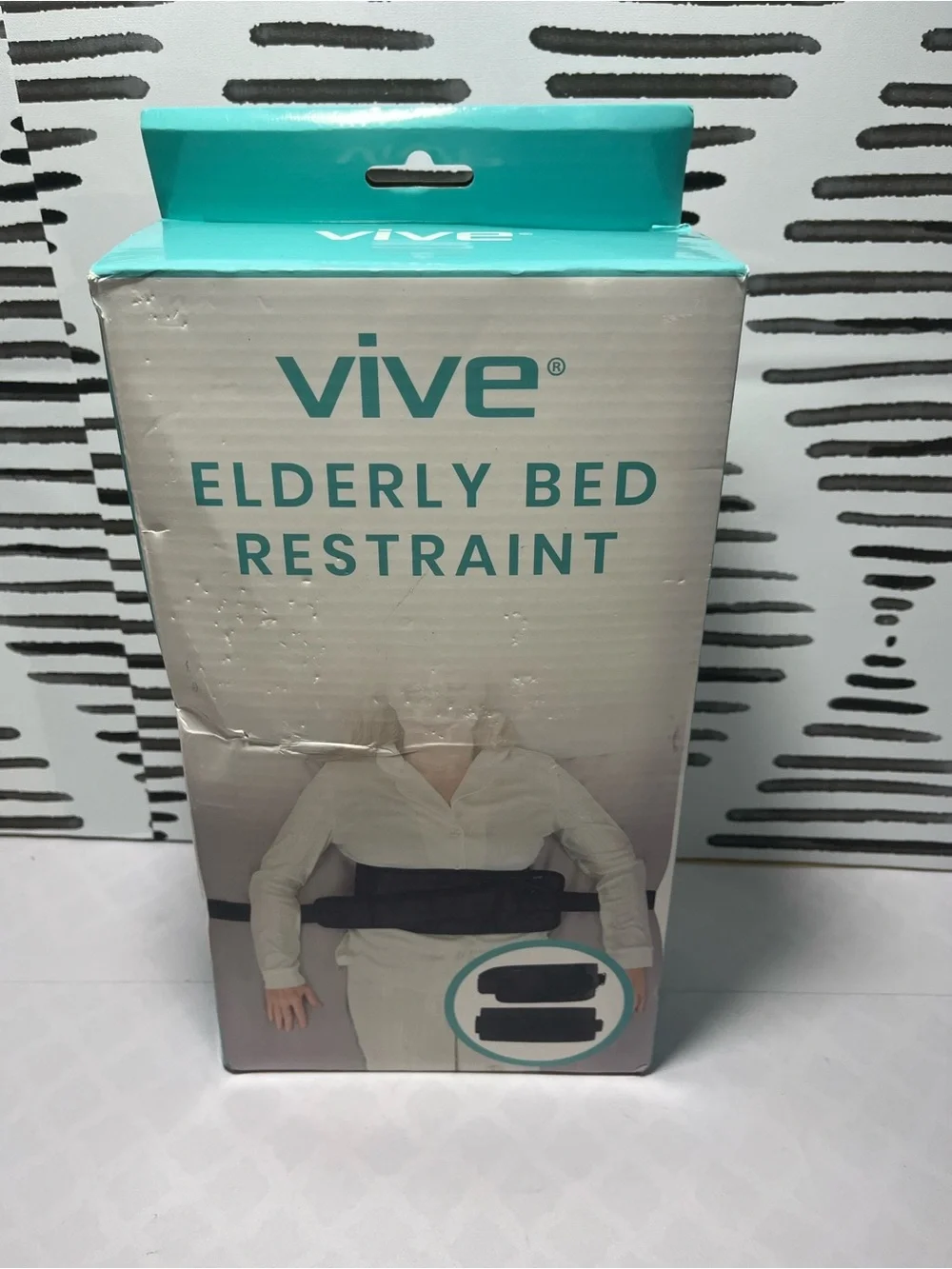 Adjustable Black Bed Rail Restraint Belt